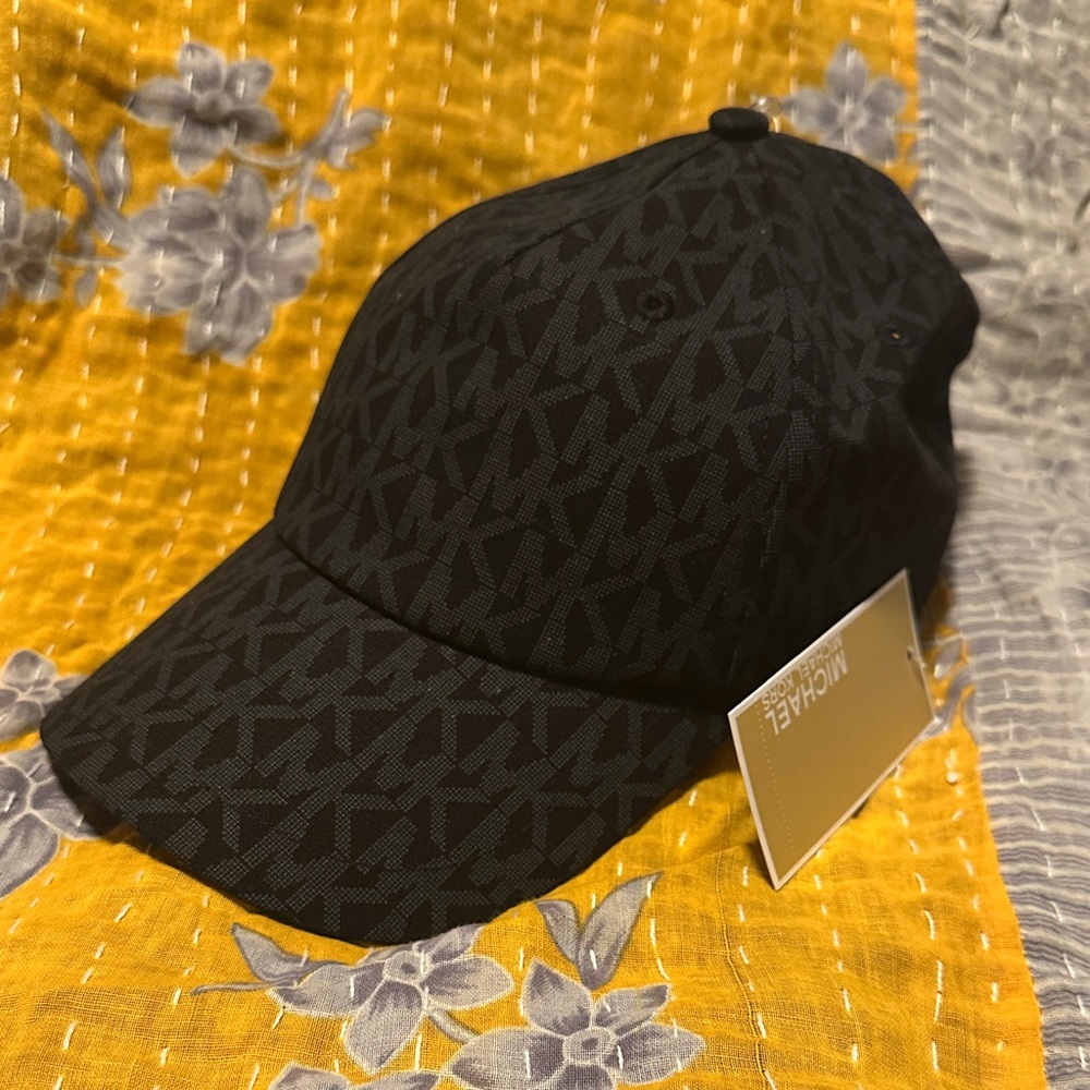 Michael Kors Black Patterned Cap
